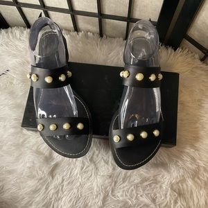 Black Pearl studded Flats